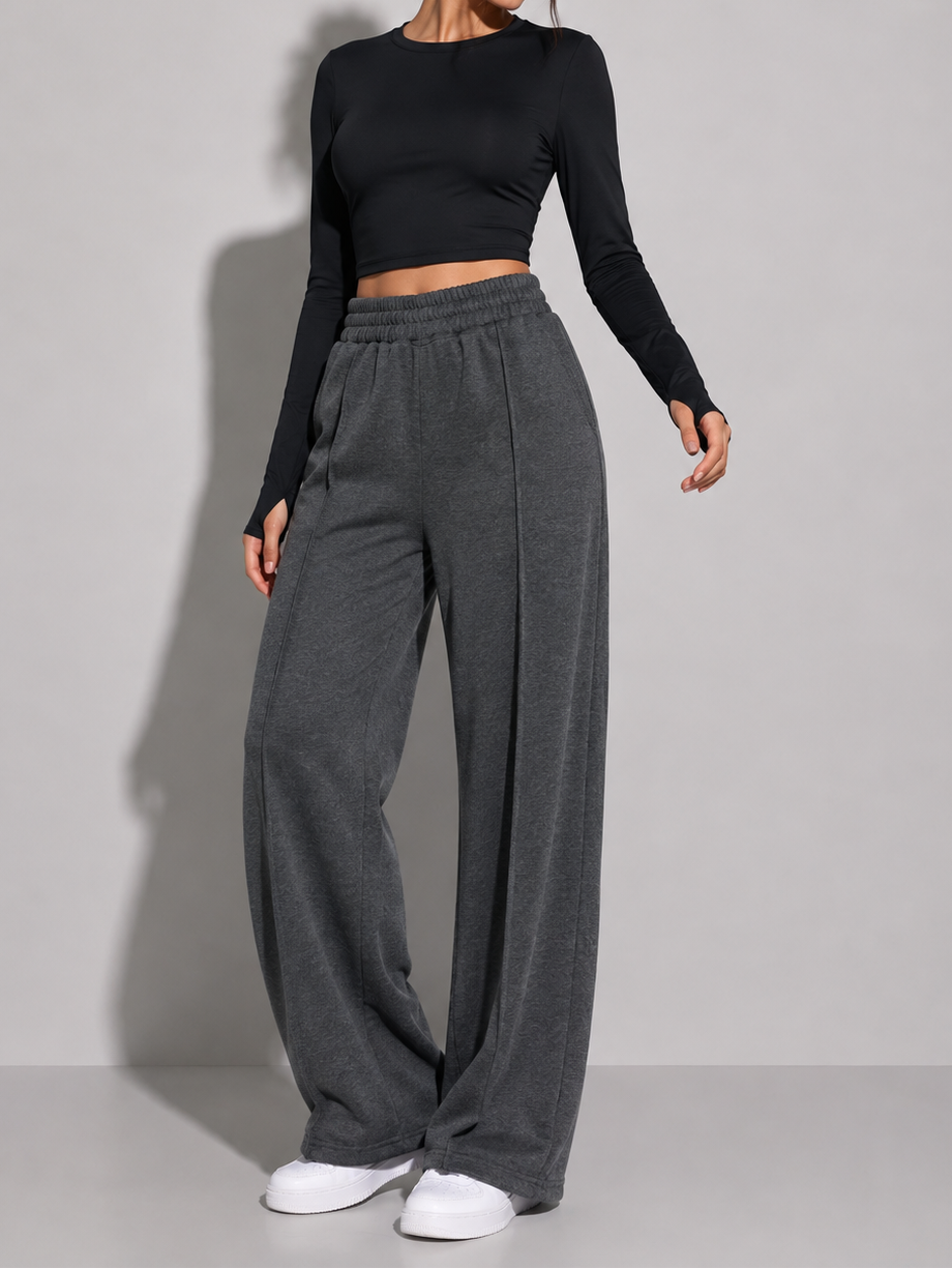 Wide Leg Solid Pants
