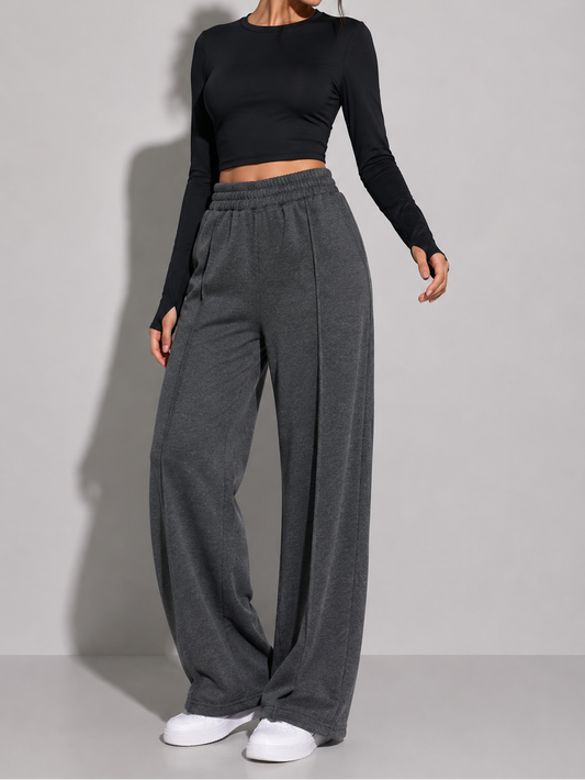 Wide Leg Solid Pants