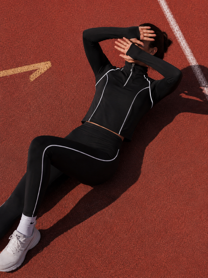 Two-Piece Activewear Set - Slim Line Edition