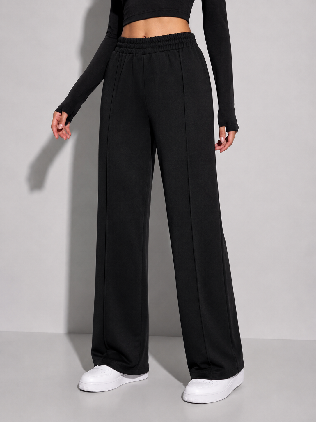 Wide Leg Solid Pants