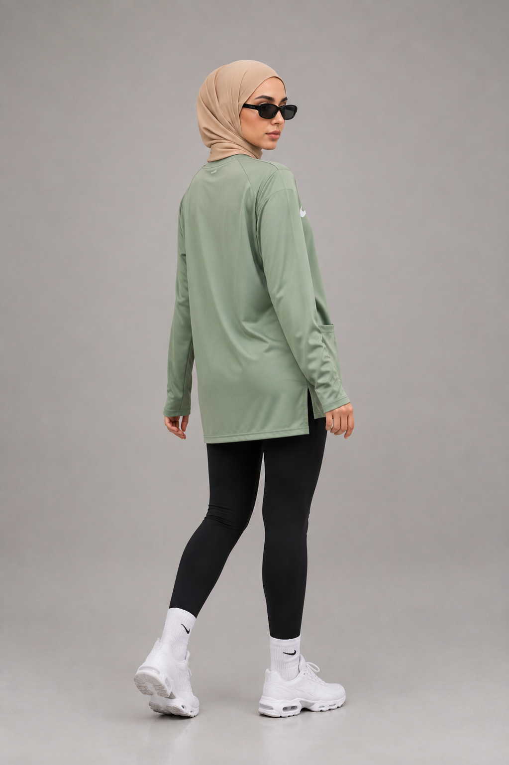 Long Sleeve Dry Fit Sports Top with Side Pockets – 4 Colors